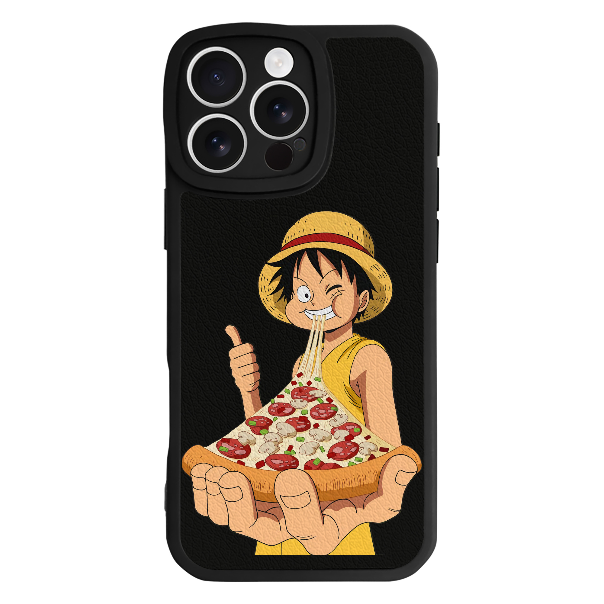 （画像用） ワンピース モンキー・D・ルフィ ONE PIECE Monkey D. Luffy 【iPhone 16シリーズ対応】シリコンスマホケース（レザー調） 材質：シリコン
